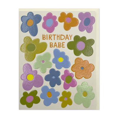 MINI CARD Birthday Babe Floral