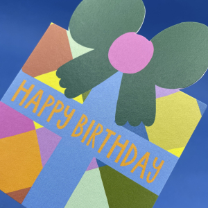 MINI CARD Happy Birthday Die Cut Present