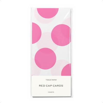 Pink Dots Spot Tissue paper|Red Cap Cards