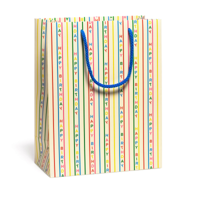 Birthday Stripes SPOT Large Bag|Red Cap Cards