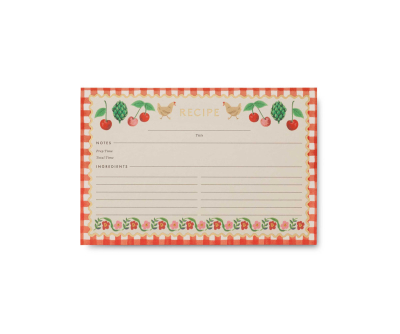 Pack Of 12 Cherry Farm Recipe Cards|Rifle Paper