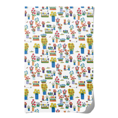 Busytown Flowers Wrap|Red Cap Cards