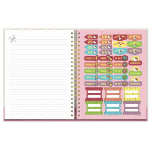 Hello Kitty College Letters Extra Large Spiral Notebook