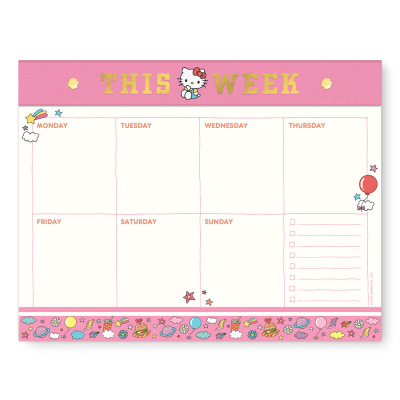 Hello Kitty College Letters Weekly Desk Pad