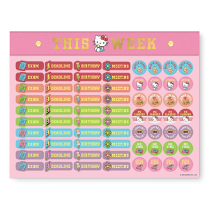 Hello Kitty College Letters Weekly Desk Pad