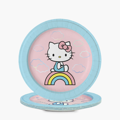 Hello Kitty Rainbow Skies Luncheon Plates