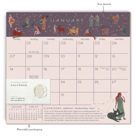 Astrological Ladies 2024 Calendar Pad|Seedlings