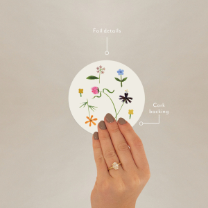 Quirky Petals Round Coaster|Seedlings