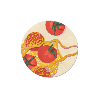 Market Tomatoes Round Coaster|Seedlings