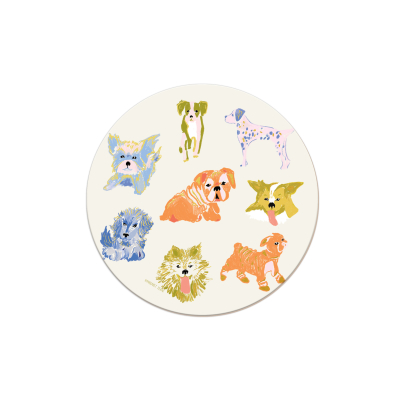 More Pups Round Coaster|Seedlings