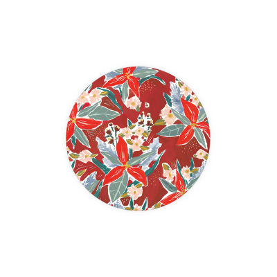 Red Poinsettia Coaster|Seedlings