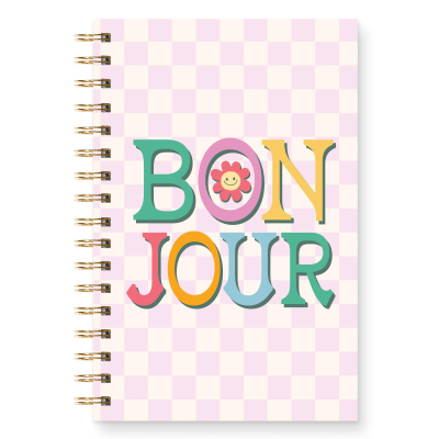 Bonjour Medium Spiral Notebook