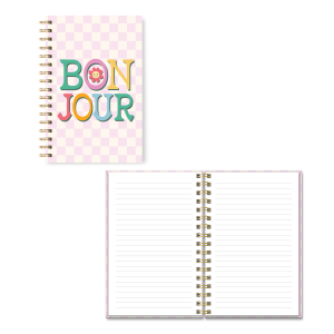 Bonjour Medium Spiral Notebook|Studio Oh!