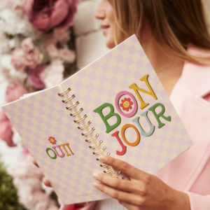 Bonjour Medium Spiral Notebook|Studio Oh!