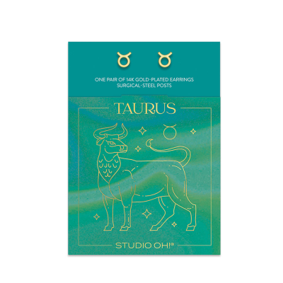 Taurus Zodiac Earrings|Studio Oh!