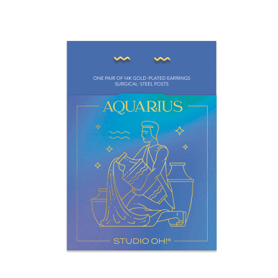 Aquarius Zodiac Earrings|Studio Oh!