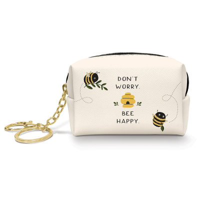 Don't Worry Bee Happy Key Chain Pouch|Studio Oh