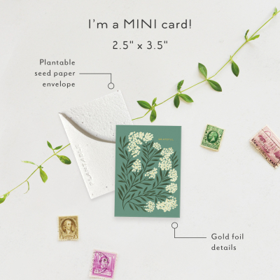 Grateful Birthday Sprouts Mini Card|Seedlings