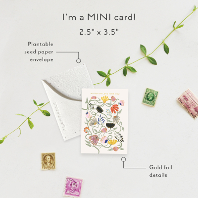 Widly In Love Birthday Sprouts Mini Card|Seedlings