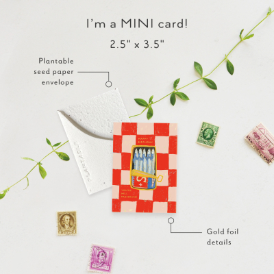 Sardines Birthday Sprouts Mini Card|Seedlings