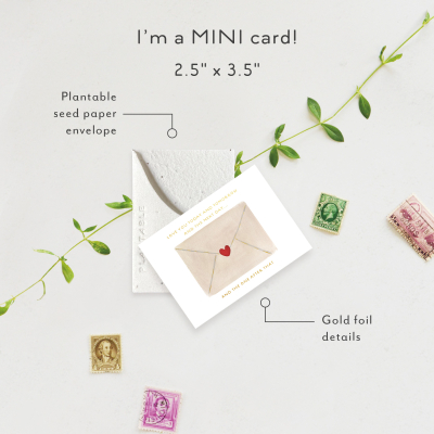 Love Letters Birthday Sprouts Mini Card|Seedlings