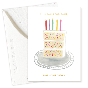 Birthday Slice Birthday Sprouts Mini Card|Seedlings