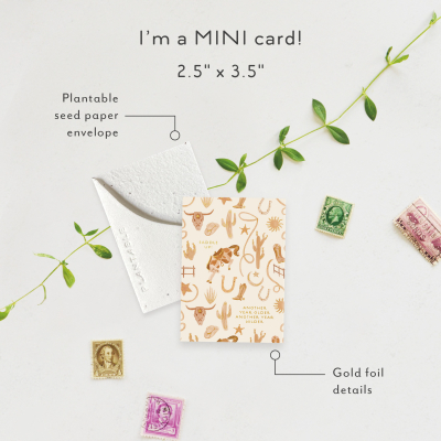 Saddle Up Birthday Sprouts Mini Card|Seedlings