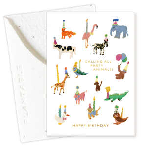Animal Party Baby Sprouts Mini Card|Seedlings
