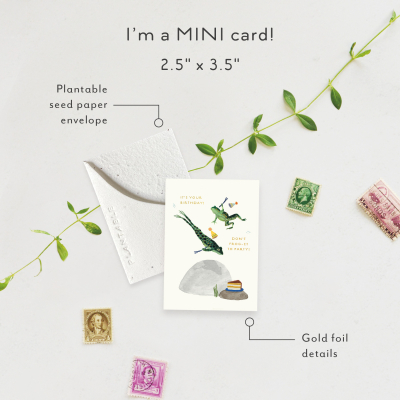 Party Frogs Sprouts Mini Card|Seedlings