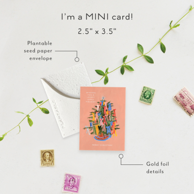 Christmas Bows Holiday Mini Card|Seedlings