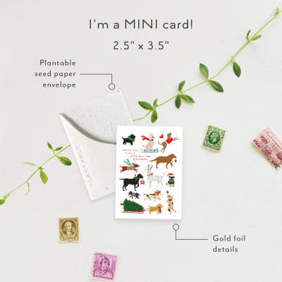 12 Dogs of Christmas Holiday Mini Card|Seedlings