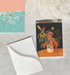 Vase Still Life Sprouts Card|Seedlings