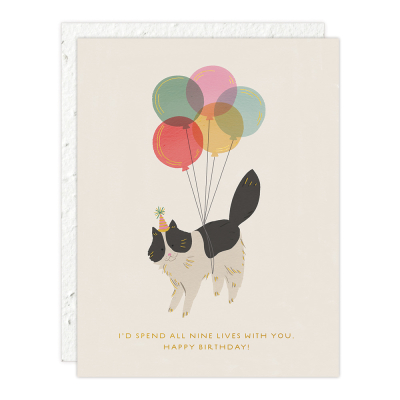 Birthday Kitty Sprouts Mini Card|Seedlings