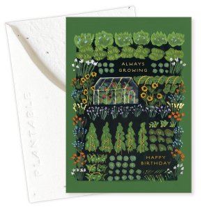 Garden Greenhouse Birthday Sprouts Mini Card|Seedlings