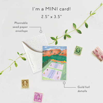 Pickleball Birthday Sprouts Mini Card|Seedlings