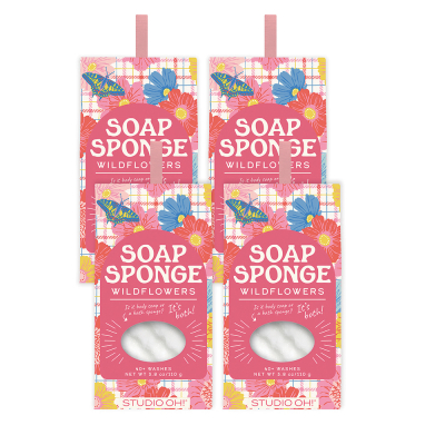 Plaid Blossoms Soap Sponge|Studio Oh
