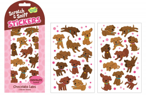 Chocolate Labs Scratch & Sniff Stickers|Peaceable Kingdom