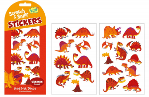 Red Hot Dinos Scratch & Sniff Stickers|Peaceable Kingdom