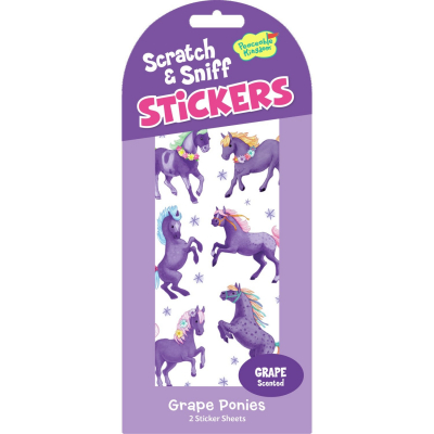Grape Ponies Scratch & Sniff Stickers|Peaceable Kingdom