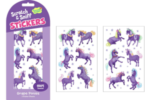 Grape Ponies Scratch & Sniff Stickers|Peaceable Kingdom