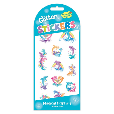 Magical Dolphins Glitter Stickers|Peaceable Kingdom