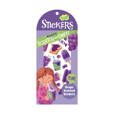 Grape Scratch And Sniff Stickers|Peaceable Kingdom