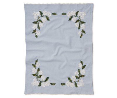 Hydrangea Embroidered Tea Towel|Rifle Paper