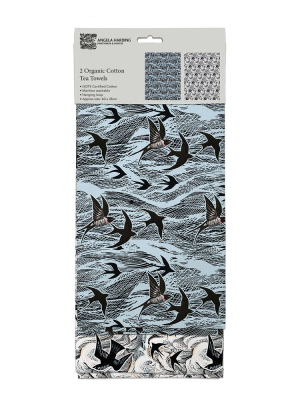 TEA TOWEL Swallows And Sea