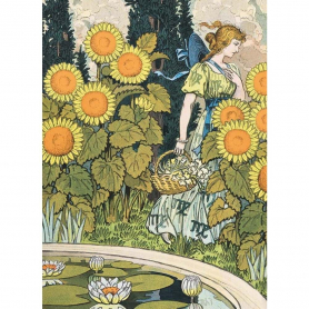 August Lady And Sunflowers|Museums & Galleries