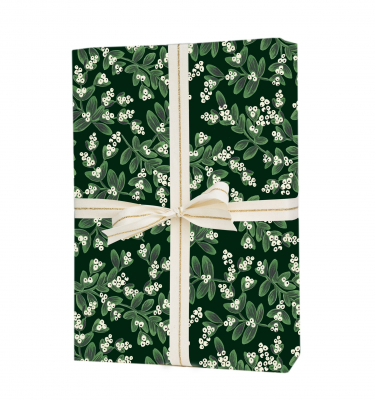 Roll of 3 Evergreen Mistletoe Wrapping Sheets|Rifle Paper