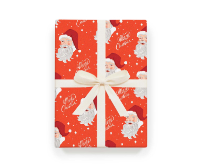 Roll of 3 Santa Wrapping Sheets|Rifle Paper