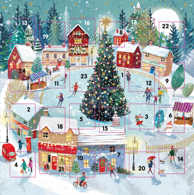 ADVENT CARD Skating In The Snow