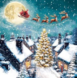 BOX MED SQ Santa Takes Flight On Christmas Eve Deluxe