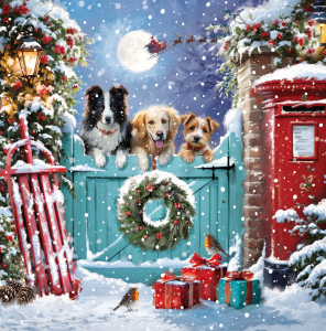 BOX LRG SQ Christmas Animal Collection Deluxe